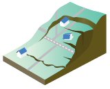 地すべりの画像