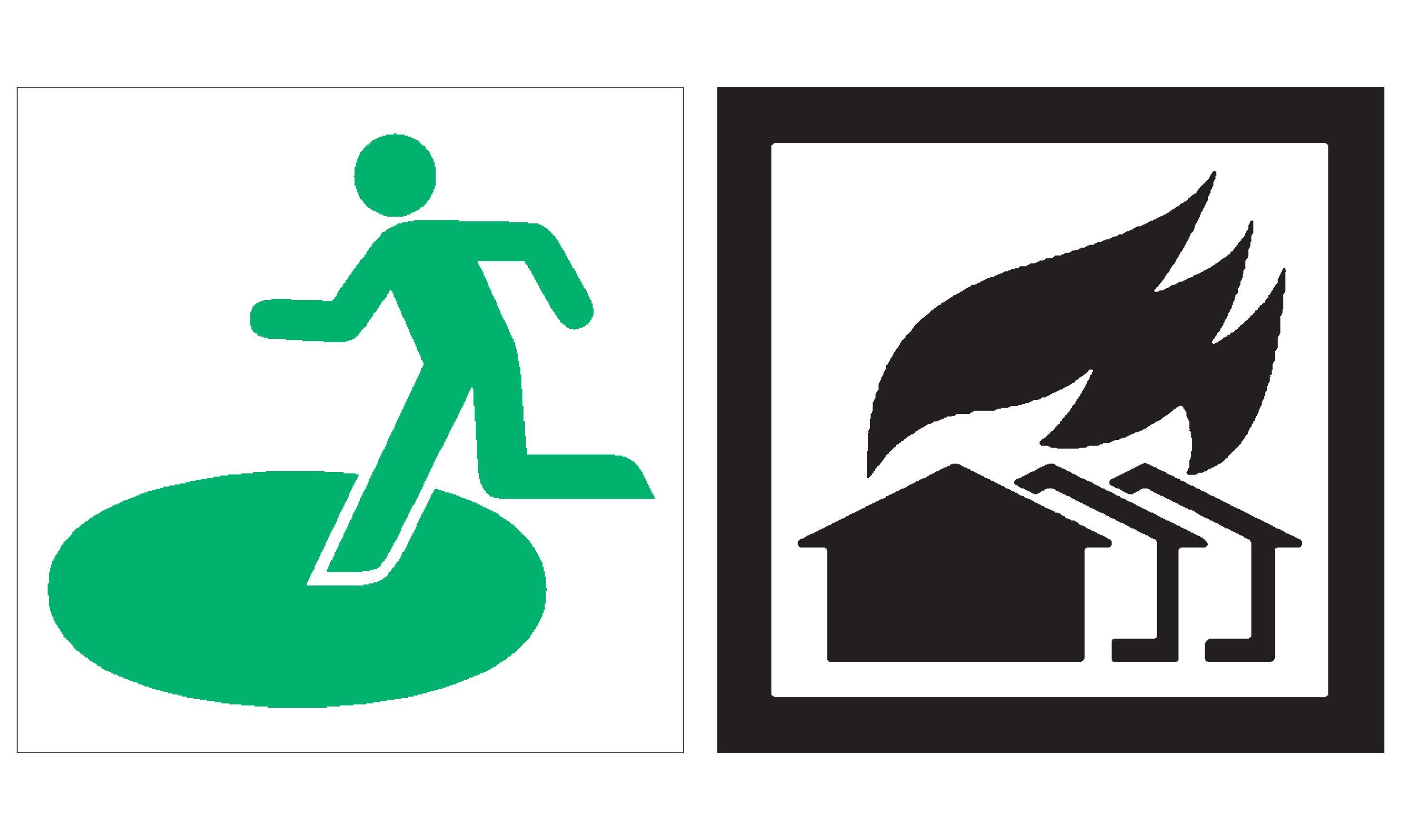 広域避難場所のピクトグラム