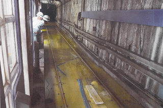 地下鉄の浸水の様子